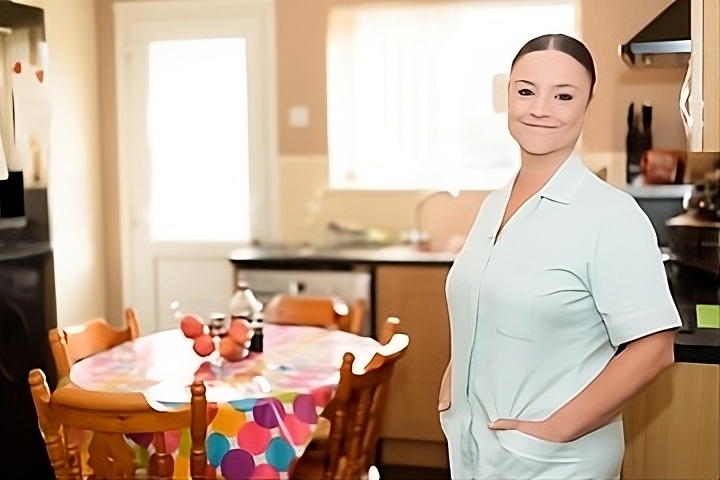 Assistente domestica a caa di un anziana