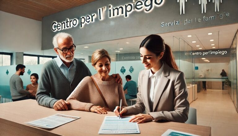 Centro per l’Impiego toscano, focalizzato sui servizi di assistenza familiare, con un ambiente accogliente e moderno
