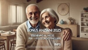 coppia di anziani felice per il bonus anziani 2025