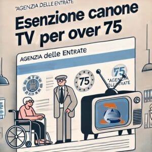 giornale con la notizia dell'esenzione del canone tv