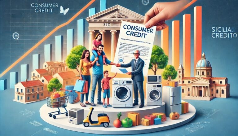 una famiglia felice mentre acquista beni durevoli con il supporto di un funzionario governativo