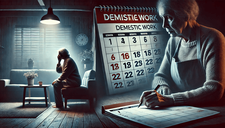 anziana che si dispera, perche non trova assistente domiciliare