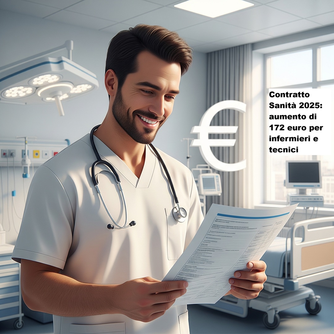 Infermiere sorridente in corsia ospedaliera che controlla una cartella clinica