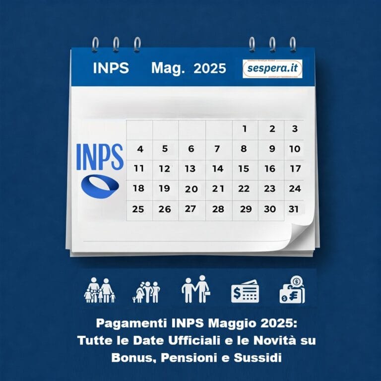 Calendario Pagamenti MAggio INPS 2025