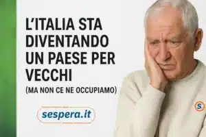 Anziano italiano preoccupato