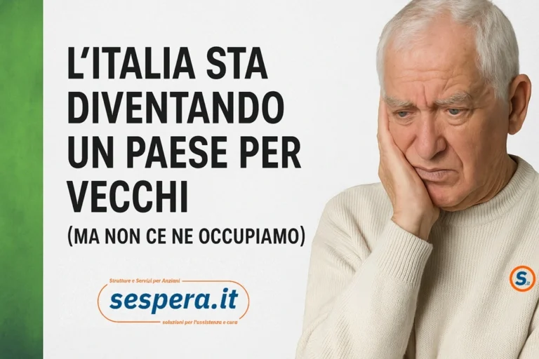 Anziano italiano preoccupato